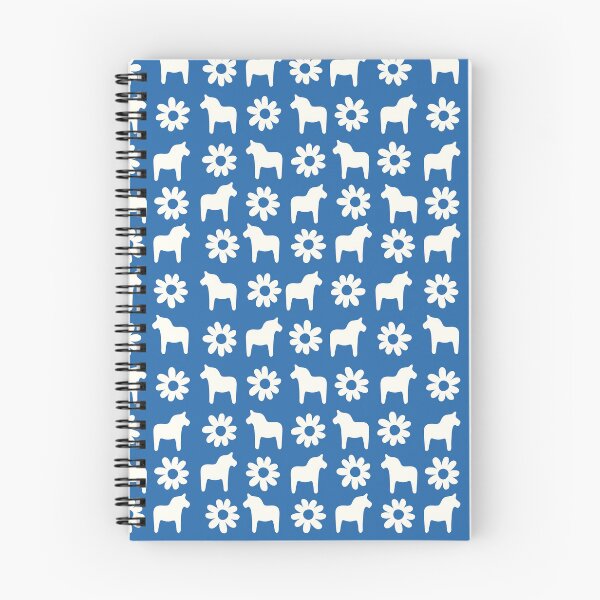 Item preview, Swedish dala horse dalahast dalarna sweden dalahäst sverige dalecarlian blue cream designed and sold by blomastudios.
