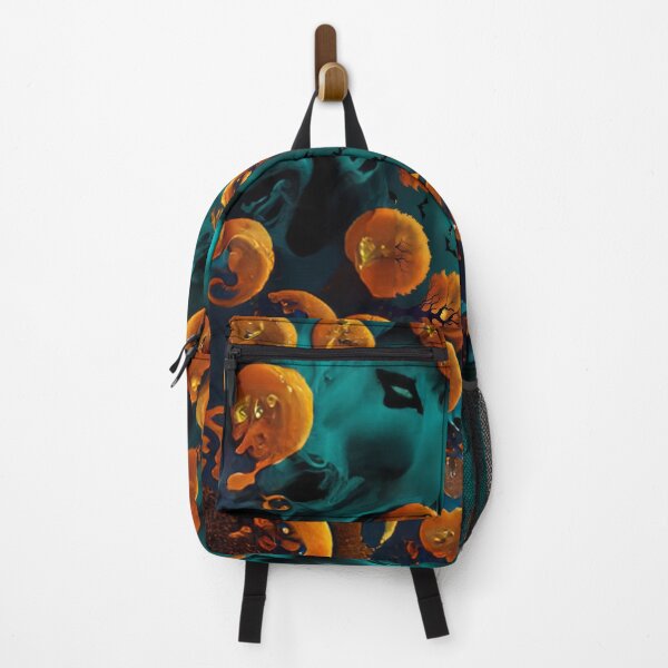 Item preview, Abstract Teal And Golden Pattern Scary Halloween Microbes Mushrooms designed and sold by Moonsiess.