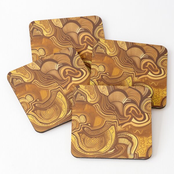Item preview, Gold brown abstract  designed and sold by Roxburylane.