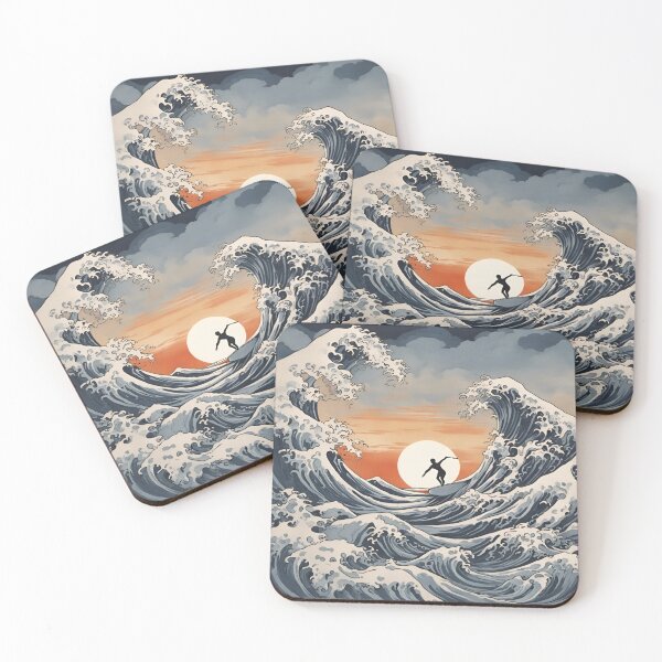 Item preview, Surfing The Great Wave in the style of Hokusai designed and sold by Ameiva-Apparel.