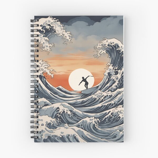 Item preview, Surfing The Great Wave in the style of Hokusai designed and sold by Ameiva-Apparel.