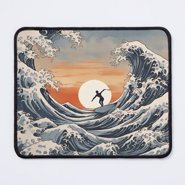 Item preview, Surfing The Great Wave in the style of Hokusai designed and sold by Ameiva-Apparel.