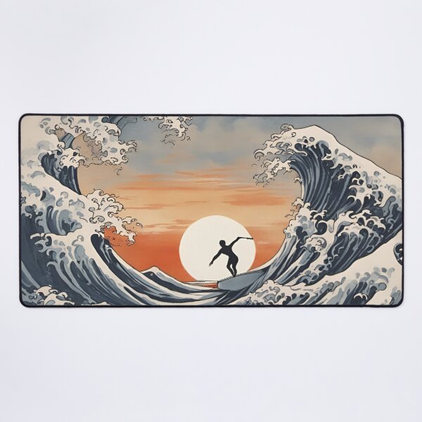 Item preview, Surfing The Great Wave in the style of Hokusai designed and sold by Ameiva-Apparel.