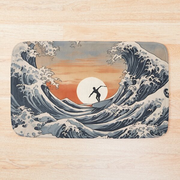 Item preview, Surfing The Great Wave in the style of Hokusai designed and sold by Ameiva-Apparel.