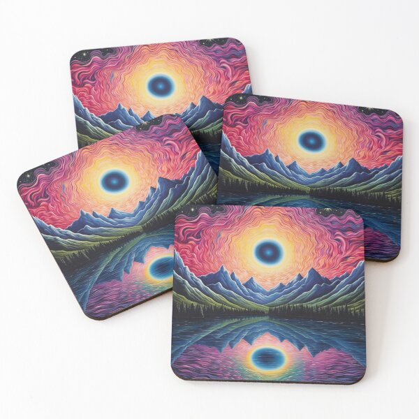 Item preview, Dreamscape Reflections: Psychedelic Lake and Majestic Mountains designed and sold by OdysseyArtworks.