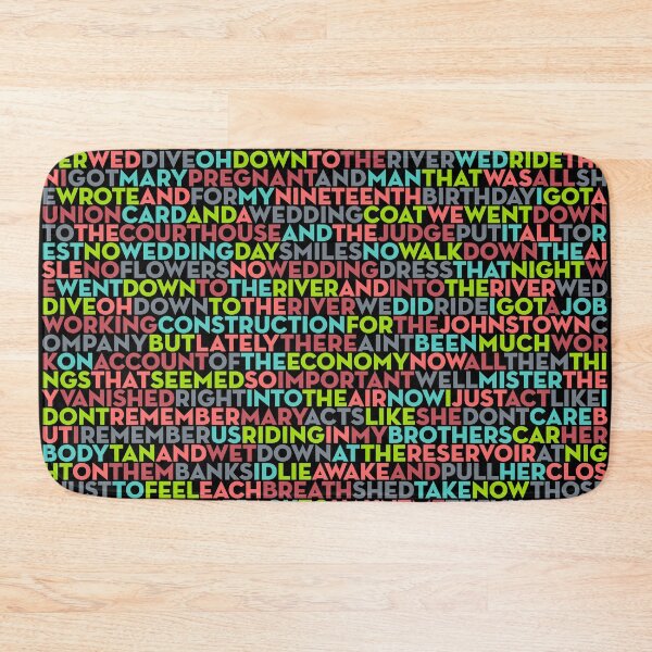 Item preview, The River - Bruce Springsteen (lyrics) v.4 designed and sold by x1brett.