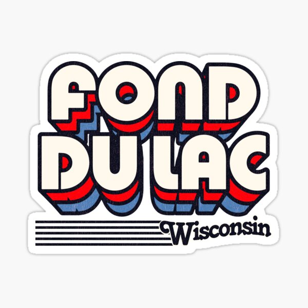 Item preview, Fond du Lac, Wisconsin | Retro Stripes designed and sold by retroready.