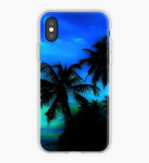 Palm Paradise - Blue and Green iPhone Case