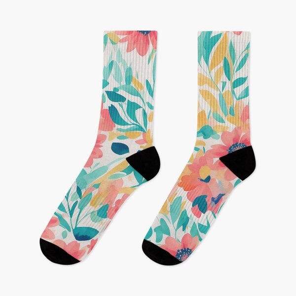 Item preview, Vivid Watercolor Floral Burst designed and sold by pattern-atelier.