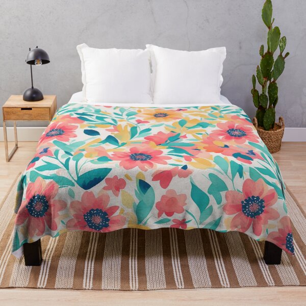 Item preview, Vivid Watercolor Floral Burst designed and sold by pattern-atelier.