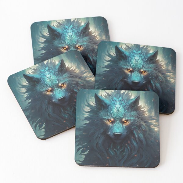 Item preview, Fantasy wolf digital art painting designed and sold by InfigoArt.