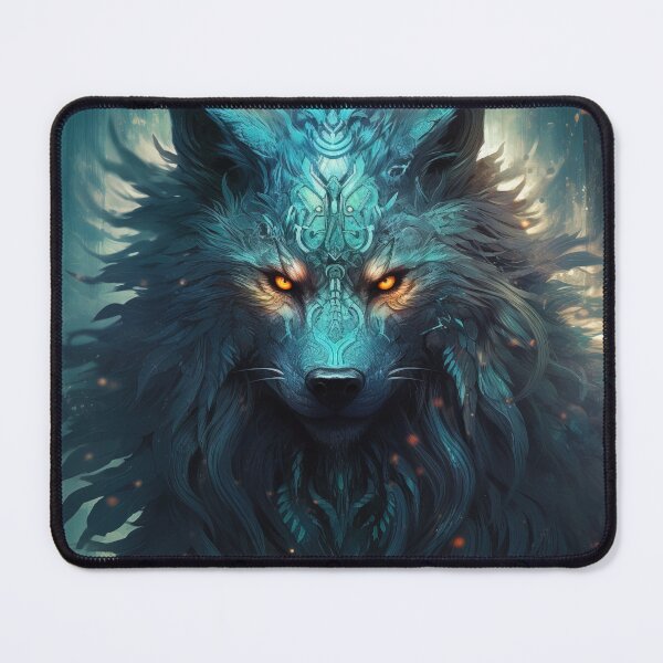 Item preview, Fantasy wolf digital art painting designed and sold by InfigoArt.