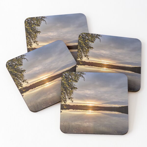 Item preview, Sunset over the lake in Finland designed and sold by macsphotography.