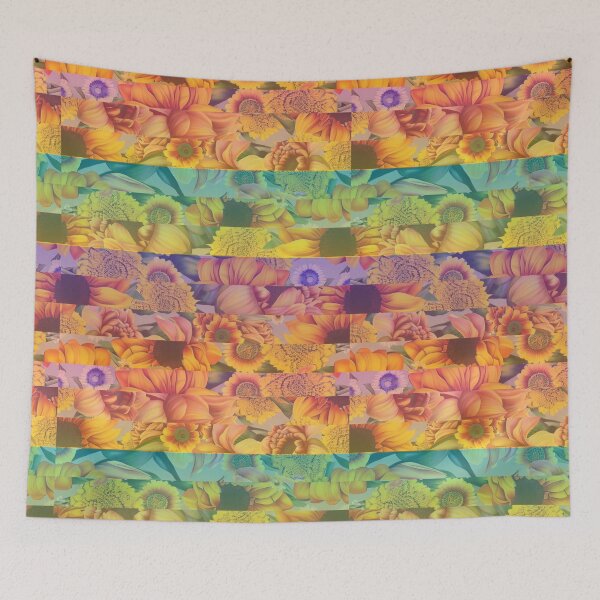 Item preview, Colorful Collaged Sunflowers designed and sold by BumbleChynxBee.