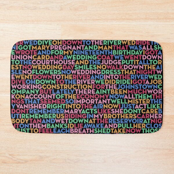 Item preview, The River - Bruce Springsteen (lyrics) v.10 designed and sold by x1brett.