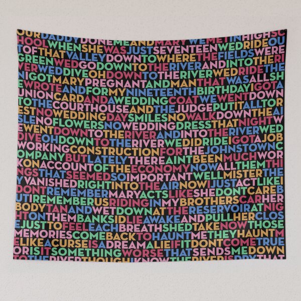 Item preview, The River - Bruce Springsteen (lyrics) v.10 designed and sold by x1brett.