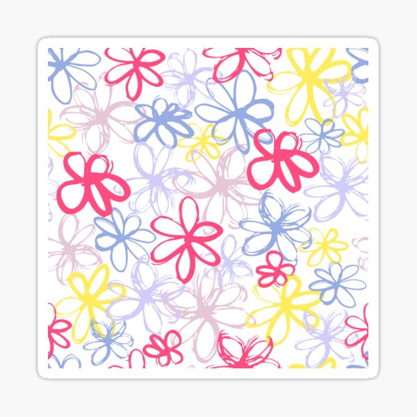 Item preview, Bright Floral flower botanical pattern designed and sold by Nicola-Rowe.