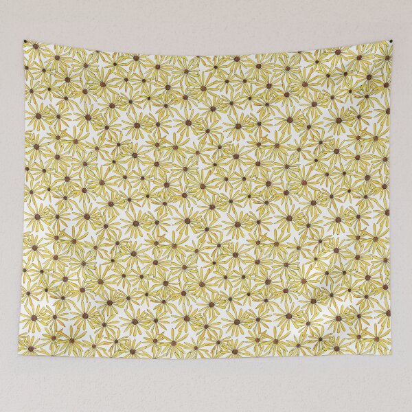 Item preview, Rudbeckia - retro yellow floral pattern designed and sold by CamilleCastanet.