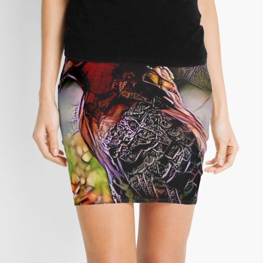 Redreaming Deep Dreamed Redtailed Hawk Mini Skirt