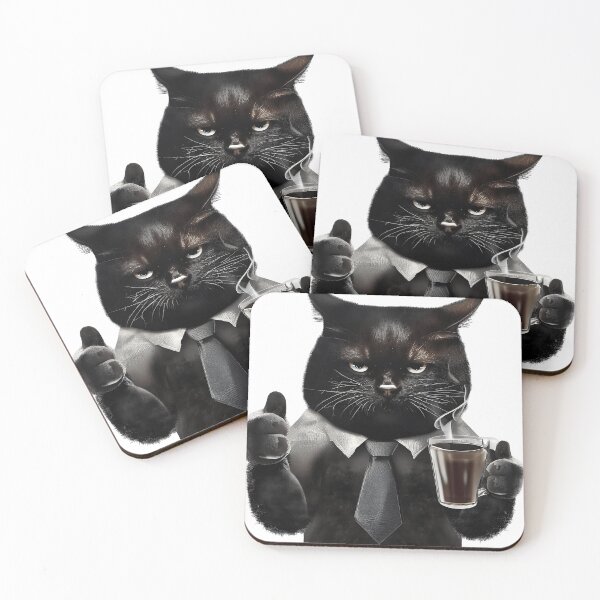 Item preview, Bossy Cat Coffee Thumbs-Up designed and sold by Pixel4Art.