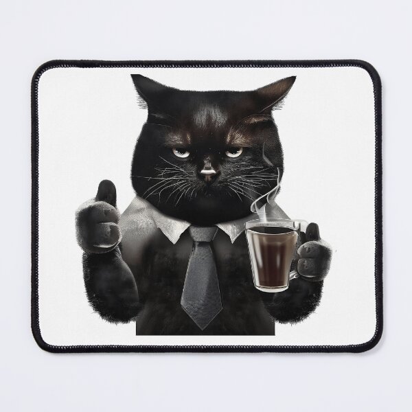 Item preview, Bossy Cat Coffee Thumbs-Up designed and sold by Pixel4Art.