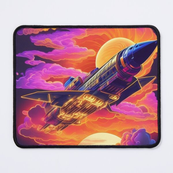 Item preview, A.I Generated Spacecraft Sunset designed and sold by GleamingGiant.
