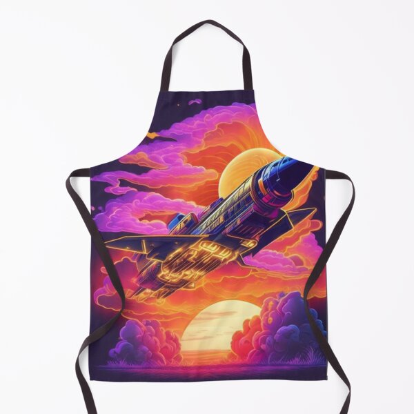 Item preview, A.I Generated Spacecraft Sunset designed and sold by GleamingGiant.