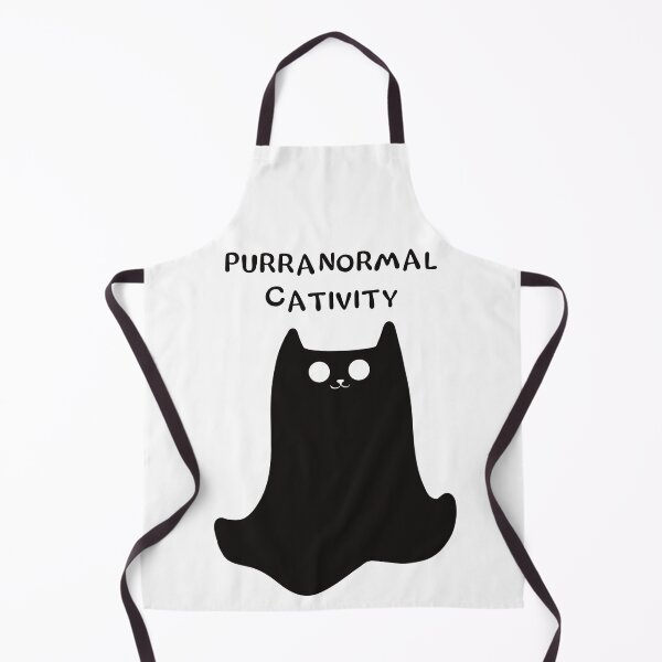 Item preview, Purranormal Cativity Black Ghost Cat Print designed and sold by Julia Sol.