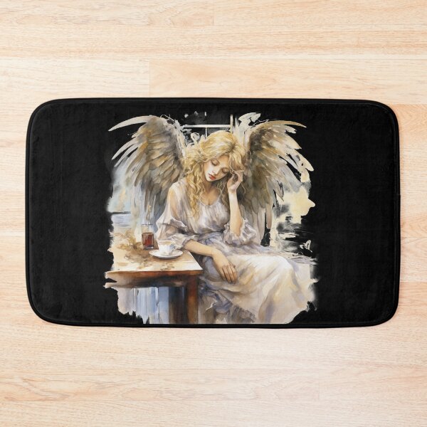 Item preview, Sleepy Angel Before Coffee Watercolor Style designed and sold by AnnaMDesign.