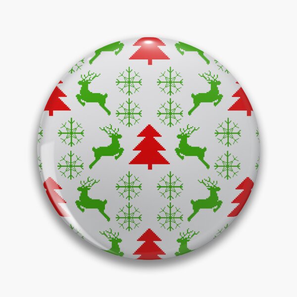 Item preview, Festive Pixel Parade: Reindeer, Tree, Snowflake No 2 designed and sold by Fun Funky Designs.
