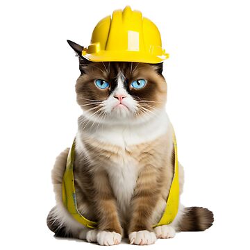 Vorschaubild zum Design Mürrische Katzen mit Schutzhelmen in Uniform von DopeSnax