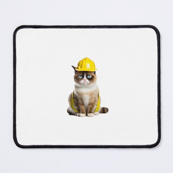 Item preview, Grumpy catswithhardhats in uniform designed and sold by DopeSnax.