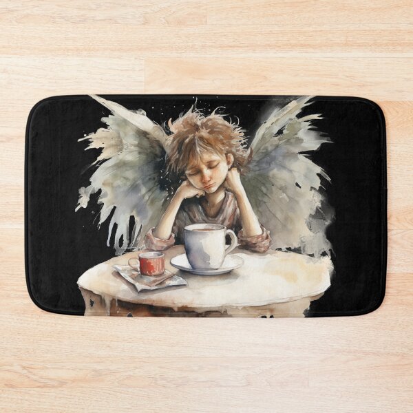 Item preview, Sleepy Angel Before Coffee Watercolor Style designed and sold by AnnaMDesign.