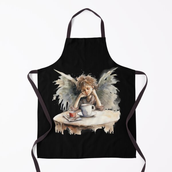 Item preview, Sleepy Angel Before Coffee Watercolor Style designed and sold by AnnaMDesign.