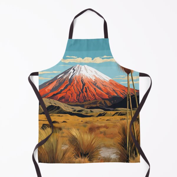 Item preview, A Pop Art Travel Print of Tongariro National Park - New Zealand designed and sold by StudioRedKoala.