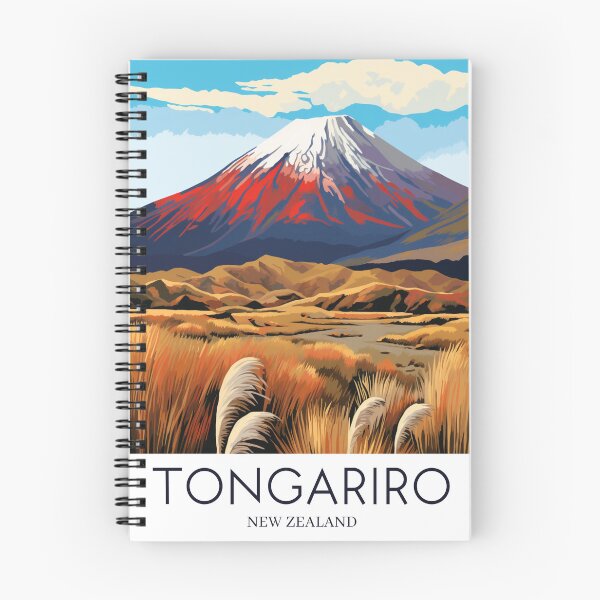 Item preview, A Pop Art Travel Print of Tongariro National Park - New Zealand designed and sold by StudioRedKoala.