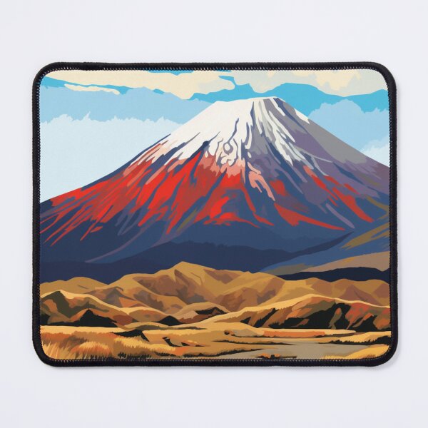 Item preview, A Pop Art Travel Print of Tongariro National Park - New Zealand designed and sold by StudioRedKoala.