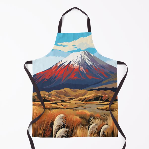Item preview, A Pop Art Travel Print of Tongariro National Park - New Zealand designed and sold by StudioRedKoala.