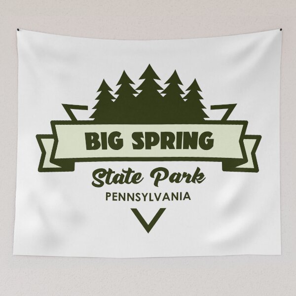 Item preview, Big Spring State Park Pennsylvania Trees And Ribbon designed and sold by bivenart.