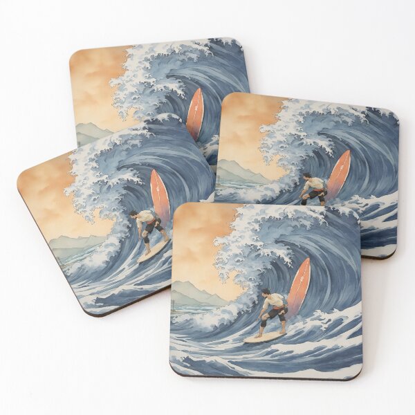 Item preview, Surfing The Great Wave Off Kanagawa designed and sold by Ameiva-Apparel.
