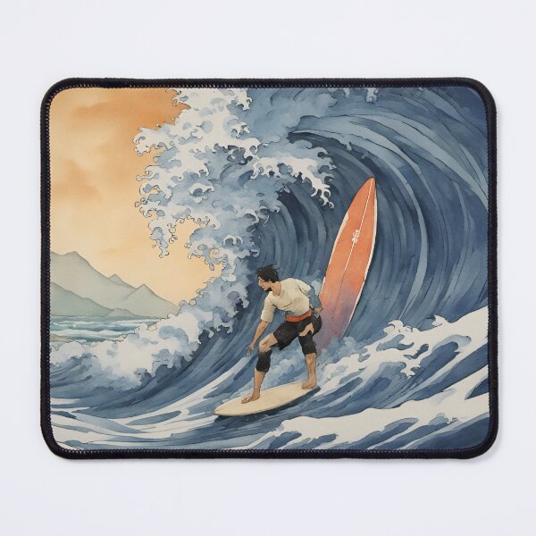 Item preview, Surfing The Great Wave Off Kanagawa designed and sold by Ameiva-Apparel.