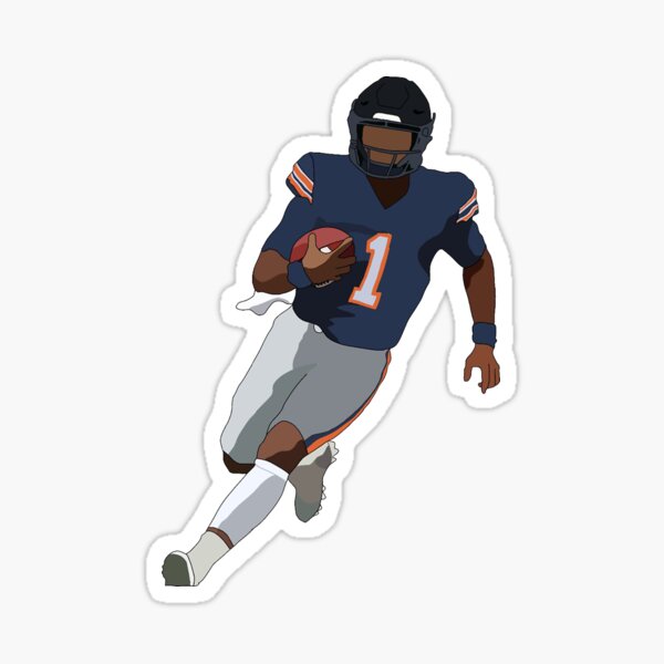 Chicago Bears: Justin Fields 2021 GameStar - NFL Removable Adhesive Wall Decal Large