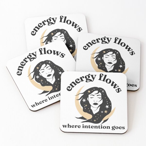 Item preview, Energy Flows Where Intention Goes Manifestation Quote designed and sold by sleekartist.