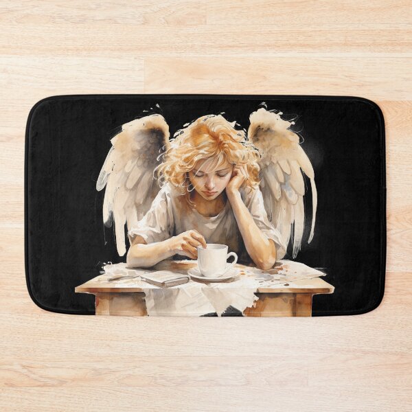 Item preview, Sleepy Angel Before Coffee Watercolor Style  designed and sold by AnnaMDesign.