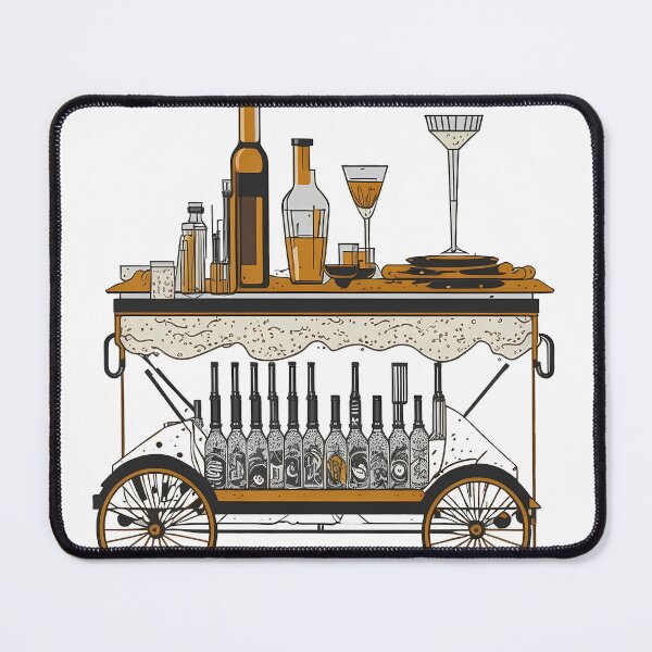 Item preview, Bar Cart Art bar cart art wall art home decor designed and sold by TaevasDesign.