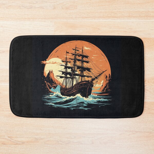 Item preview, Pirate Ship in Retro Classic Vintage Style designed and sold by redstar19.