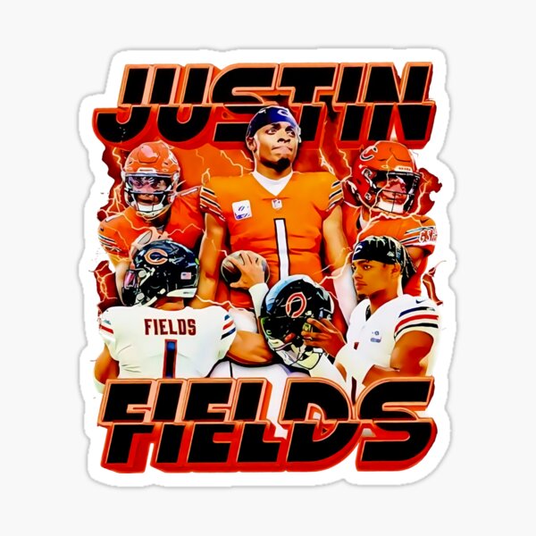 Justin Fields Jersey Sticker for Sale by bsweat