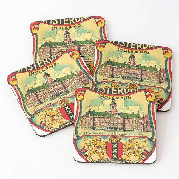 Item preview, Amsterdam Vintage Travel Decal designed and sold by ZulmaKirpatrick.