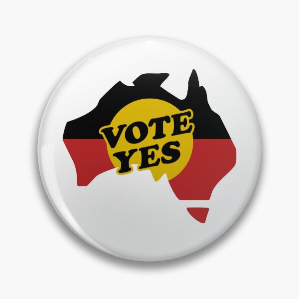 Item preview, Vote Yes to the Voice to Parliament Aboriginal Australia flag designed and sold by Dolphin Graphic.