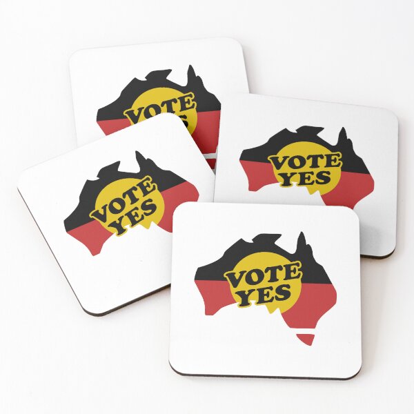 Item preview, Vote Yes to the Voice to Parliament Aboriginal Australia flag designed and sold by Dolphin Graphic.